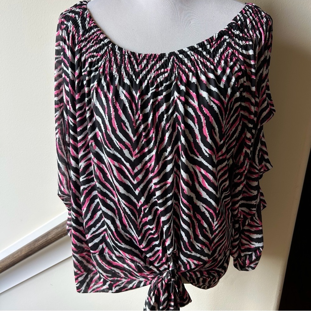 Chic Zebra Print Women's Blouse